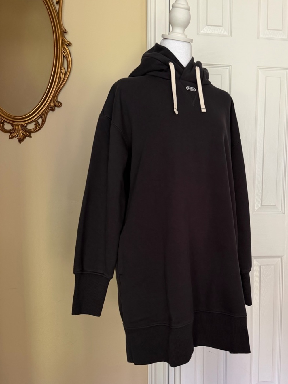 G-Star Hooded Sweat Dress Loose  “shadow”  NWT pockets Hood Streetwear Beach - Picture 3 of 15